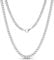Cadoline 316L Stainless Steel Neck Chains For Men Jewellery 5mm Curb Silver 22 Inch Necklace