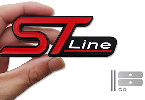 Auto Metall ST Line Emblem Frontgrill Karosserie Kofferraum Dekoration Aufkleber (Kühlergrill)