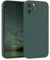 EAZY CASE - Silikonhülle für iPhone 12 Pro Hülle Silikon Case Grün weich stoßfeste Handyhülle iPhone 12 Pro Schutzhülle mit Kameraschutz Dünn Premium Schutz Cover TPU Phone Bumper in Piniengrün