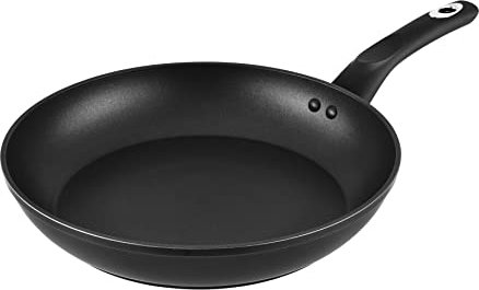 Venga! Poêle à frire de 28 cm, revêtement antiadhésif, va au lave-vaisselle, fond à turbo-induction, poignée ergonomique douce au toucher, noir/argent, VG PAN 3002