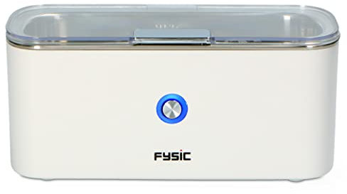 Fysic FC-18 Ultraschallreinigungsgerät - Ultraschallreiniger - Wasserbehälter aus rostfreiem Stahl - 350ml Kapazität - reinigt Brillen Schmuck Zahnersatz - weiß