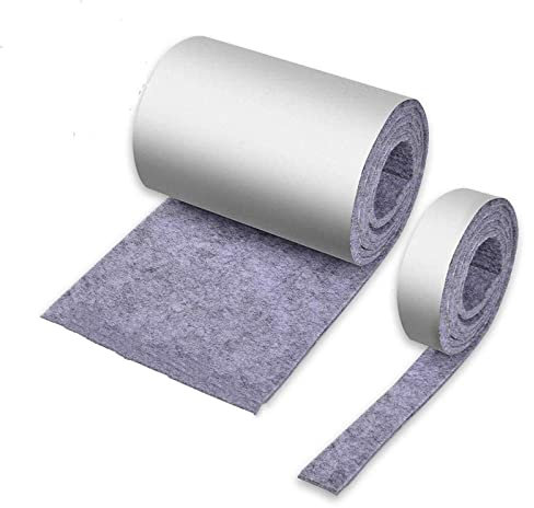 Filzgleiter Selbstklebend, umweltfreundlichem Filzband stark selbstklebend, 2 Rollen Filzband (100 * 10cm+100 * 2cm) für DIY, Kann in Filzgleiter jeder Form Geschnitten Werden zum Schutz Möbel
