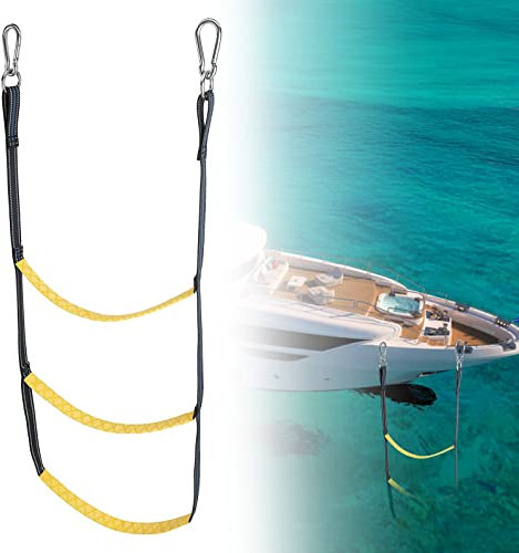 Dinghy ladder, 4 steps boat ladder, non-slip telescopic bath ladder, swimming pool ladder, boat rope ladder, extension aid, boats, folding ladder, entry ladder for boats, kayak, yacht