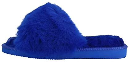 Hollert Lammfell SANDALEN ROYAL BLAU Merino Schaffell Sandaletten Hausschuhe Schuhgröße 41