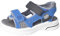 RICOSTA Jungen Sandalen Road,Kinder Sommerschuhe,WMS:Mittel,Outdoorsandalen,Klettverschluss,Freizeitschuhe,Azur/grau (150),25 EU