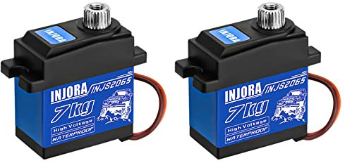 INJORA 7KG 2065 Digital Servo Wasserdicht Hoch Spannung Sub-Micro Schalt Servo für TRX4M TRX4 TRX6 SCX10 III 1/10 RC Raupenwagen,2PCS