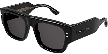 GUCCI Mens GG1262S Sunglasses, Black-Black-Grey, 54
