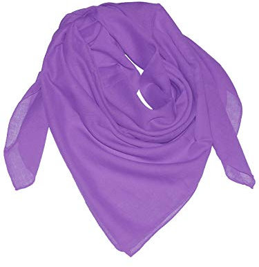Harrys-Collection Unisex Bandana Uni Farben 100% Baumwolle! 52 X 52 cm, Farbe:lila