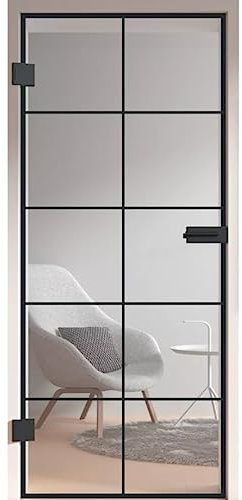 HORI® Glasdrehtür im Loft-Design Lofttür Industrial Design 1972 x 834 mm I DIN rechts