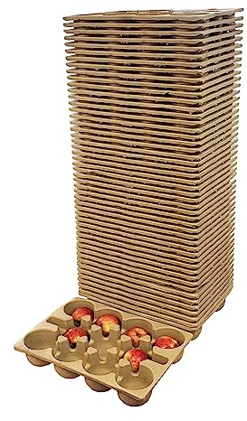 Selections Paper Fibre Cardboard Apple & Fruit Storage Trays (12 holes) - Pack of 50