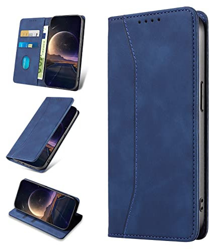 KANVOOS Coque pour Xiaomi Redmi Note 12 Pro 5G / Poco X5 Pro 5G, Etui Protection Housse en Cuir PU, Antichoc Portefeuille Étui à Rabat Flip Case pour Redmi Note 12 Pro 5G / Poco X5 Pro 5G (Bleu)
