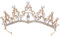 Barock Krone Vintage Runde Tiara Retro Gothic Strass Schwarze Königin Krone für Hochzeit Festival Party Haarschmuck für Frauen Erwachsene
