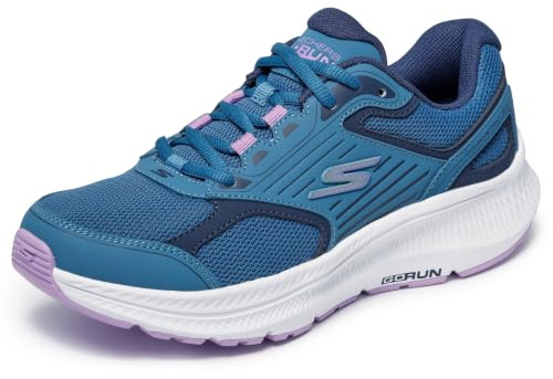 Skechers Damen Go Run Consistent 2.0 AdvantageSneaker | Luftgekühlte Goga-Mat-Einlegesohle, ultraleichte Dämpfung, M-Strike-Technologie, Obermaterial aus Leder und Mesh