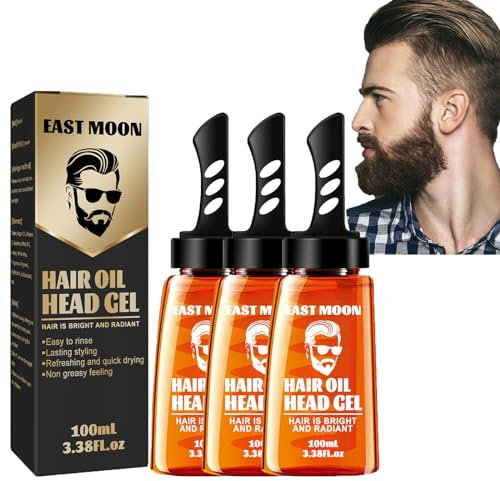 Haarstyling Gel für Männer, Haargel Mit Kamm, Starker Halt Haarwachs, Langanhaltendes, Modelliert & fixiert, 2-in-1 Hair Wax Gel with Comb für Deinen Perfekten Look 100ML (3PC)