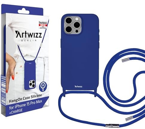 Artwizz HangOn Case Silicone Charge iPhone 15 Pro Max - Kings-Blue