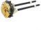 Botón pulsador de inodoro, botón de descarga dual de 38 mm con acabado cromado galvanizado, adecuado para la mayoría de inodoros de doble descarga dorado