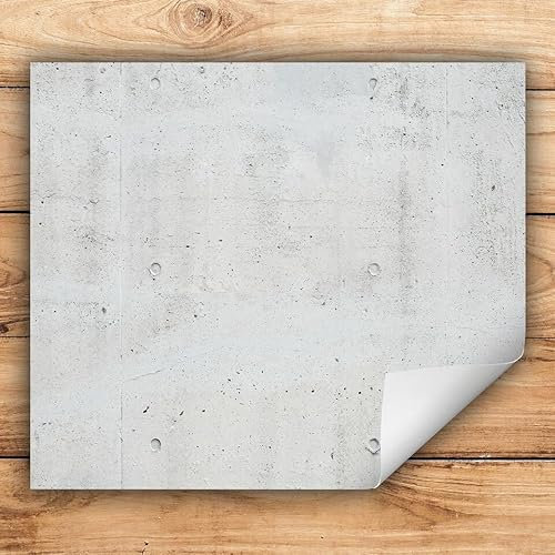 Herdabdeckplatte Abdeckung Aufrollbare Matte Induktionsmatte Kunststoff Herdabdeckmatte Ceranfeld Beton Grau 60x52 Abdeckplatte Ceranfeldabdeckung Antirutschmatte Schutz