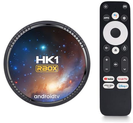 CHROX Android 13.0 TV Box, HK1 RBOX W2T 4GB RAM 64GB ROM S905W2 Quad Core 64-Bit Support HD 4K/ 3D/ H.265 Ethernet 2.4/5G Dual Wifi 10/100M BT 5.0 Set Top Box,4GB+32GB