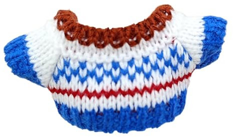 Luwecf Mini puppenkleidung Set für 15cm Puppen, Puppenzubehör Modeanziehsachen Cartoon Puppenkleidung,Blaue Welle