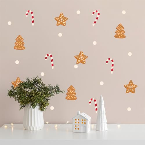 Klebekerlchen® | Wandtattoo für das Kinderzimmer, Wandsticker selbstklebend - Zuckerstangen (Set mit 34 Motiven)