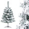 YouXiaor Künstlicher Schneebedeckter Weihnachtsbaum Weiß 45 cm - Mini Kunstweihnachtsbaum für Tisch - Kleiner Tannenbaum