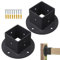 Quadratische Post Flange, Heavy Duty Post Base, Wall Mount Bracket, Deck Railing Bracket, Heavy Duty Square Post Flange Basis für sichere Montage von Deckschienen und Mailboxes Wall Mount Bracket