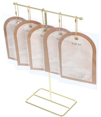 Didiseaon Nail Art Display Holder Fake Nails 1 Set Manicure Display Cards Vintage Design Stand