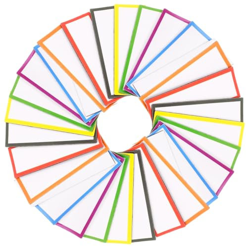 CPJJ 40 Stück Magnetische Namensschilder | magnetstreifen beschreibbar etikettenhalter magnetfolie magnettafeln| Beschreibbare Magnetaufkleber für Kühlschrank & Büro | Wiederverwendbare(3x5cm)