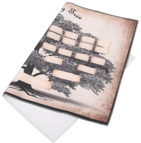 TOGEVAL Familienbaum Plakat Handgeschriebene Genealogie Familie Diagramm Leere Vorlage Für Persönliche Familiengeschichte Wandkunst