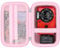 RAIALL Camera Case for Kodak PIXPRO WPZ2 Rugged Waterproof Shockproof Dustproof Digital Camera, Underwater Photography Camera Travel Bag, Extra Mesh Pocket Fits USB Cable, Adapter and SD Cards, Pink