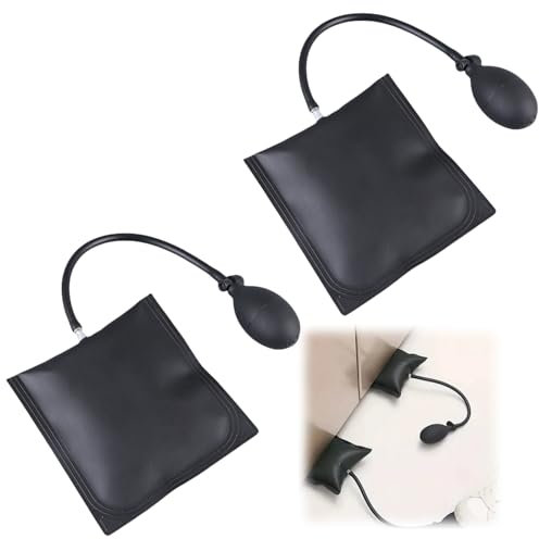 Mounting Cushion, 2 Pieces Lifting Cushion, Air Cushion Lifter, Mounting Cushion, Air Pump Wedge Air Cushion, Pump Cushion, Mounting Aid, Inflating Cushion, Window Mounting for Door, Window, Assembly,