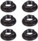 6-Pack 1/2 BSP Sink Tap Back Nuts – Durable ABS Plastic Flanged Back Nuts for Bathroom Basin Taps & Mixers, High-Strength Plumbing Accessories for Home Use