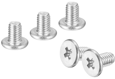 sourcing map M3-0.5 x 5mm 20Pcs Flat Round Head Screws 304 Stainless Steel Phillips Drive Machine Screws Hardware Fastener for Furniture Connection