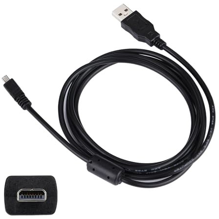 myikenjoy Camera Charger Cable Cord for Casio Exilim EX-H60 EX-ZS220 EX-N50 QV-R200, 8-Pin Data Transfer Cable Replacement for Casio EMC-5U 5FT