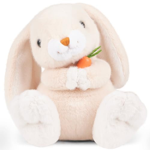 Giant bean Plush Wärmekissen/Stofftier, Bunny Wärmekuscheltier zum Erwärmen in der Mikrowelle/Backofen f. Kinder und Erwachsene, Wärmekuscheltierideal auch für Babys, 26cm 400g