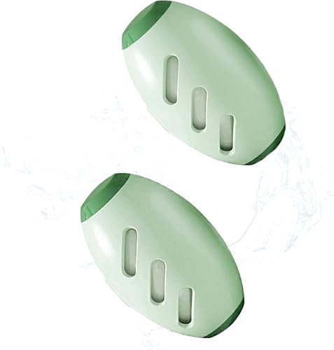 2 Stück Fusselrolle,Reusable lint Roller Waschbarer FusselrolleWiederverwendbarer klebriger Gel Ball Tragbar Fusselroller, für Unterwegs für Kleidung Sofas Haare Staub (Grün)