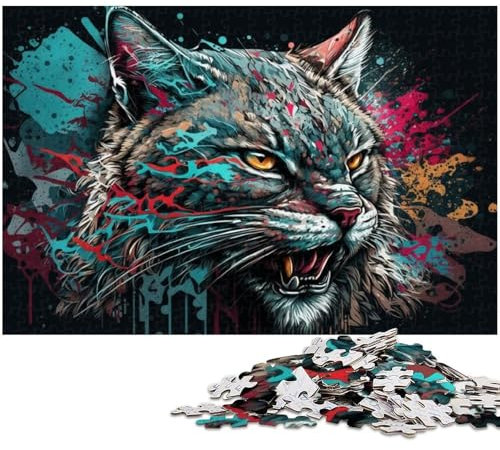 Puzzle für Erwachsene, 1000 Teile, Luchs-Puzzle, Quizspiel, ganze Familie, Größe 38 x 26 cm