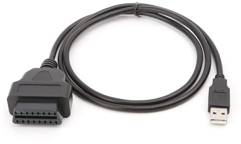 YUOIUX Câble adaptateur OBD2 16 broches vers port USB Outil de diagnostic