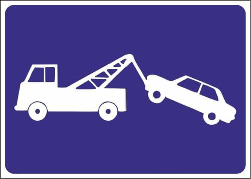 M-ITALY CARTELLO SEGNALETICO - RIMOZIONE FORZATA BLU - Adesivo Extra Resistente, Pannello in Forex, Pannello In Alluminio (Plastica, 10x15 cm)