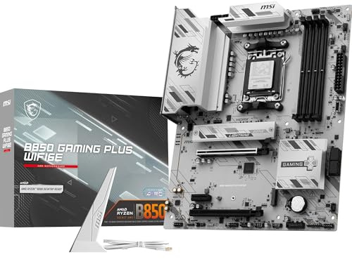 MSI B850 Gaming Plus WIFI6E Motherboard, ATX - Unterstützt AMD Ryzen 9000/8000/7000 Prozessoren, AM5 - DDR5 Memory Boost 8200+ MT/s (OC), PCIe 4.0 x16, M.2 Gen5, Wi-Fi 6E, 2.5G LAN