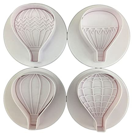 4 tagliabiscotti a forma mongolfiera, stampa 3D, gadget da forno, stampi per biscotti fai da te, in plastica, per cuocere forno