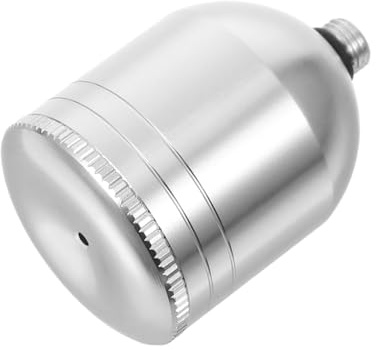 Airbrush Topf 10ml Silber aus Metall, 1 Stück Ersatzbehälter | Nachfüllbar und Tragbar, für Professionelle Malprojekte und Unterrichtsräume, Verhindert Farbverstopfung