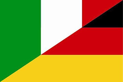 U24 Fahne Flagge Italien-Deutschland Bootsflagge Premiumqualität 20 x 30 cm