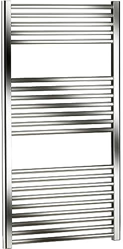 ERCOS Radiateur sèche-serviettes Radiateur sèche-serviettes 1120x600 MM Radiateur de salle de bains chromé, raccords 1/2 Livré avec kit de montage