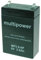 Multipower (A96241) Batterie au plomb 6 V 2,8 Ah MP2,8-6P A96241 non tissé en plomb AGM 66 x 104 x 33 mm