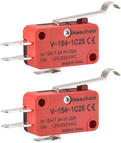 Heschen Micro interruttore V-154-1C25 SPDT Manovella tipo 20A 250VAC 2 Pack
