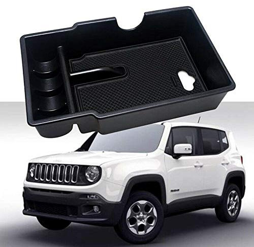 Vano portaoggetti secondario da bracciolo per auto, colore nero e con tappetino antiscivolo