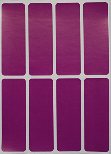 Royal Green 7.5cm x 2.5cm StickyLabels for Color Coding Rectangle Purple Stickers to Write-On 120 Pack | Purple writable rectangle label sheets for organizing, file folders, storage, and moving.