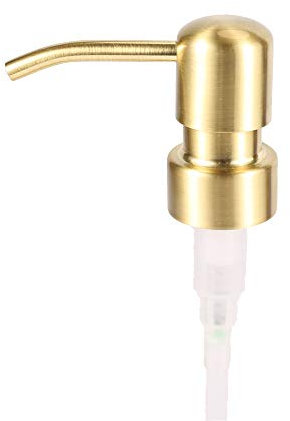 meeboo Pumpkopf - Pumpe für Seifenspender aus Flaschen Upcycling, z.B. Niemand, OMG Oh My Gin, Absolut Vodka 0,5l (Gold)