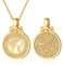 ChicSilver Queen Elizabeth Sixpence Halskette 18K Gold plattiert Münze Disc Anhänger mit Kette Minimal Medaillon Schmuck böhmischen…